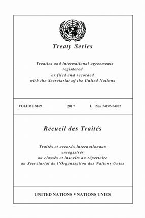 Treaty Series 3169 EnglishFrench Edition