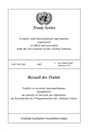 Treaty Series 3183 EnglishFrench Edition