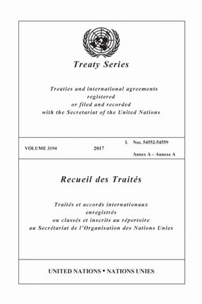 Treaty Series 3194 EnglishFrench Edition