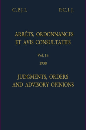 Judgments, orders and advisory opinions: Vol. 14,