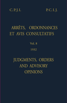 Judgments, orders and advisory opinions: Vol. 8,