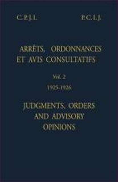 Judgments, orders and advisory opinions: Vol. 2,
