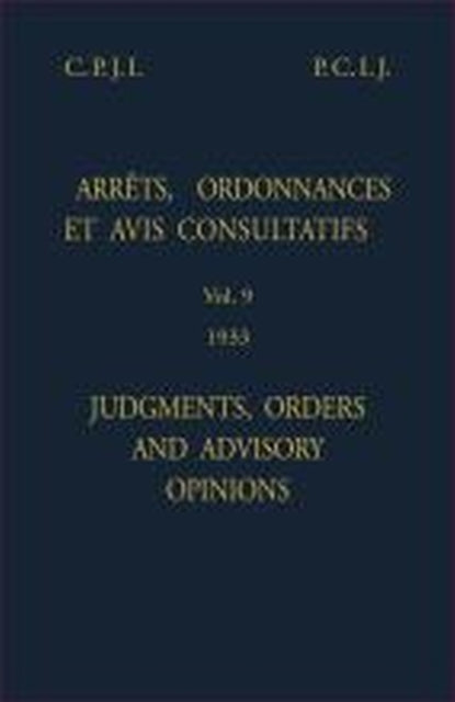 Judgments, orders and advisory opinions: Vol. 9,