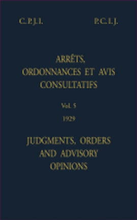 Judgments, orders and advisory opinions: Vol. 5,
