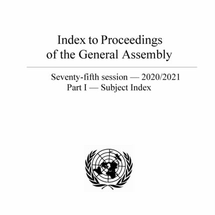 Index to proceedings of the General Assembly: