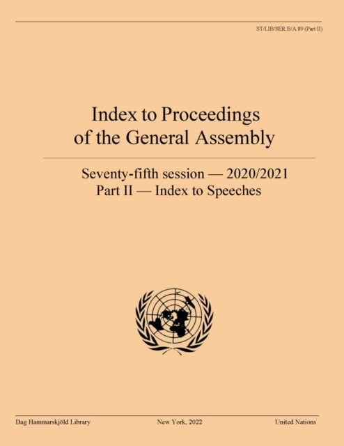 Index to proceedings of the General Assembly: