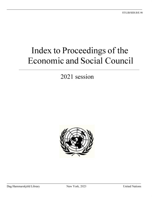 Index to proceedings of the Economic and Social Council: 2021 session