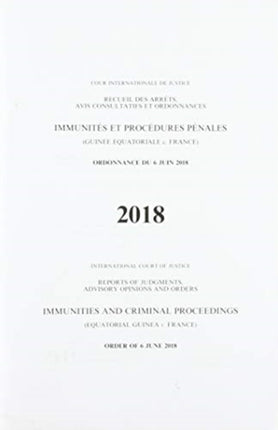 Immunities and criminal proceedings: (Equatorial