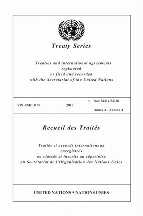 Treaty Series 3175 EnglishFrench Edition