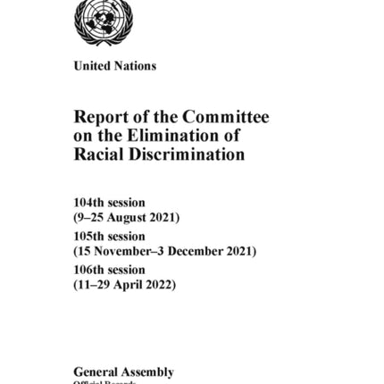 Report of the Committee on the Elimination of