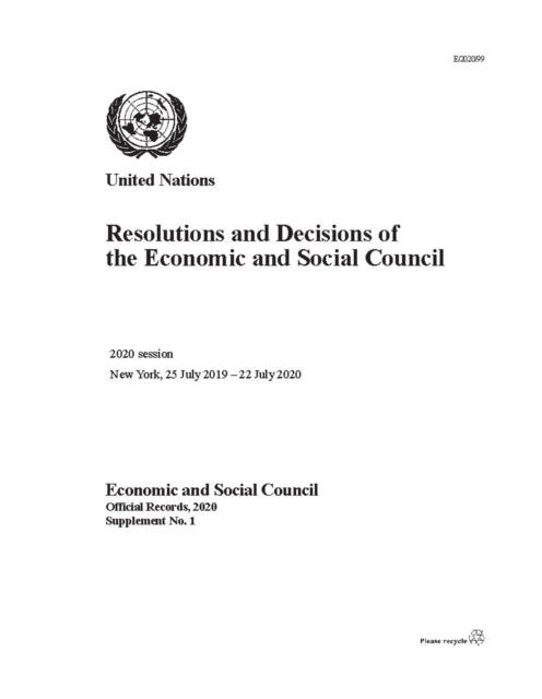 Resolutions and Decisions of the Economic and