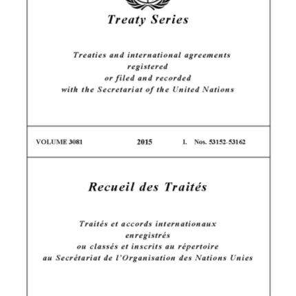 Treaty Series 3081 (English/French Edition)