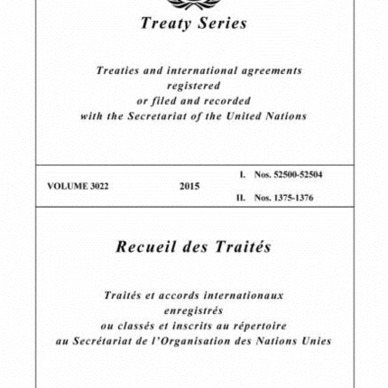 Treaty Series 3022 (English/French Edition)