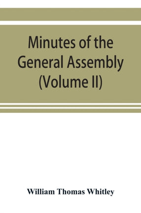 Minutes of the General Assembly of the General