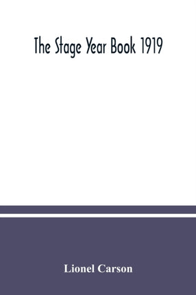 The Stage year book 1919