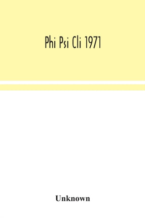 Phi Psi Cli 1971