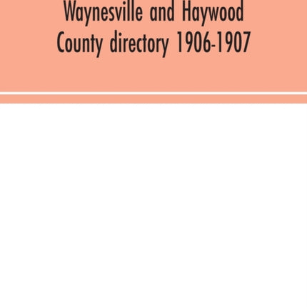 Waynesville and Haywood County directory