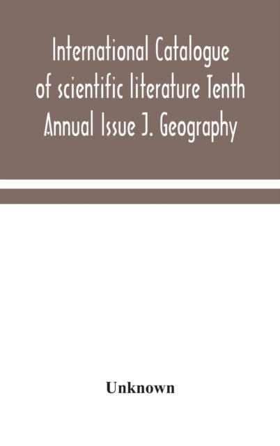 International catalogue of scientific literature