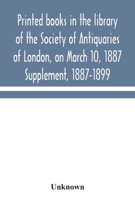 Printed books in the library of the Society of