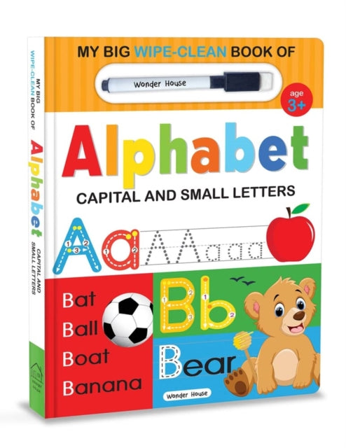 My Big Wipe and Clean Book of Alphabet for Kids Capital and Small Letters