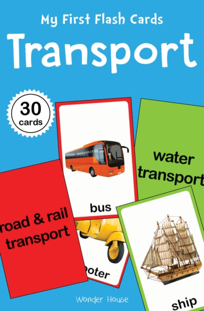 My First Flash Cards Transport 30 Early Learning Flash Cards for Kids