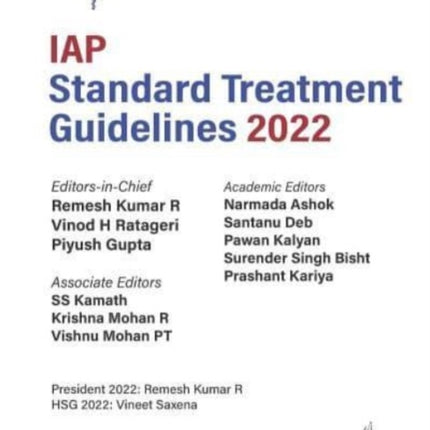 IAP Standard Treatment Guidelines 2022