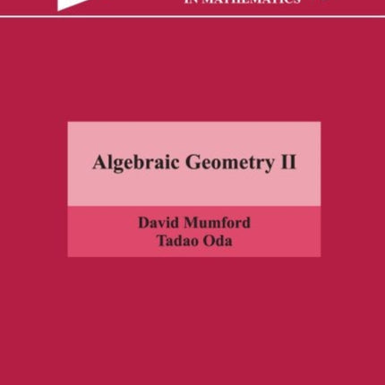 Algebraic Geometry II