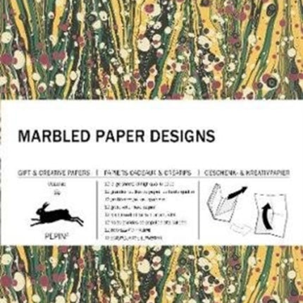 Marbled Paper Designs: Gift & Creative Paper Book Vol 102