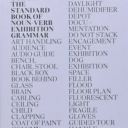 The Standard Book of Noun-Verb Exhibition