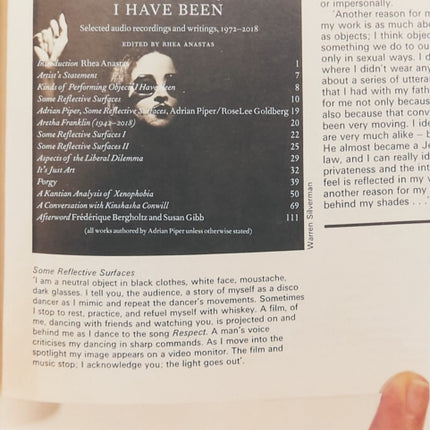 Adrian Piper Performing Objects I Have Been