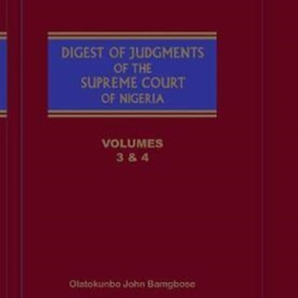 The Digest of Judgments of the Supreme Court of