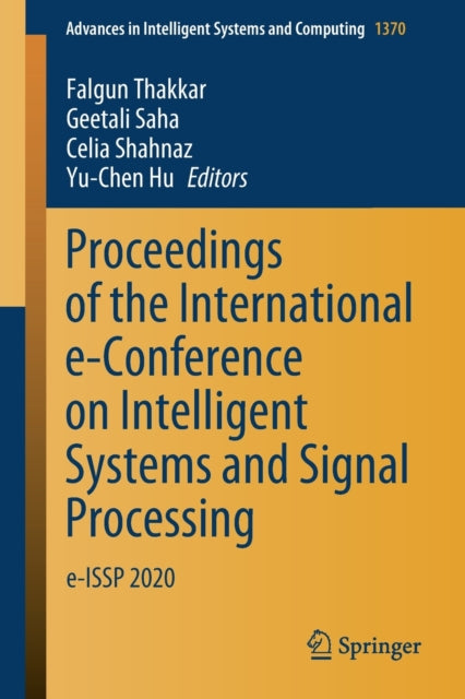 Proceedings of the International e-Conference on Intelligent Systems and Signal Processing: e-ISSP 2020