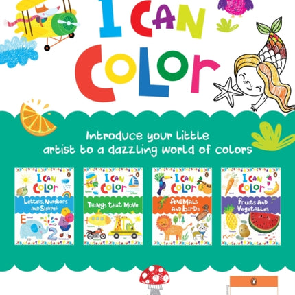 I Can Color Pack Pack of 4 Books