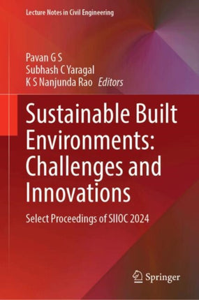 Sustainable Built Environments Challenges and Innovations
