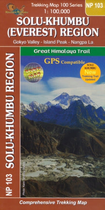 Solu Khumbu (NP103): Everest Region Great Himayala Trail Map