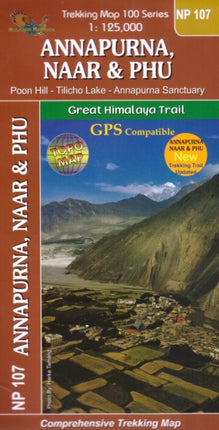 Annapurna, Naar & Phu: 1:125000 GHT trekking map