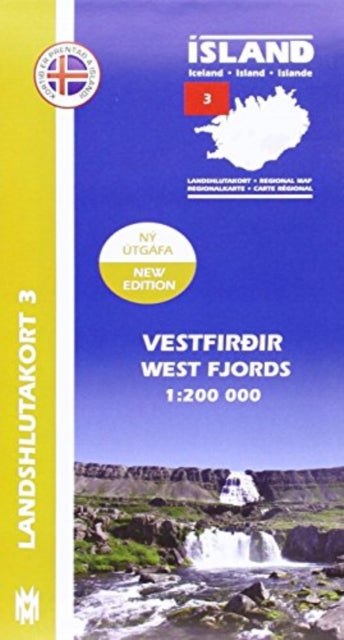 West Fjords Iceland Map 1: 200 000: Regional map 3: 2013