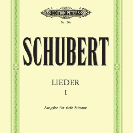 Lieder Band 1 Tiefe Stimme Songs Vol. 1 Low Voice