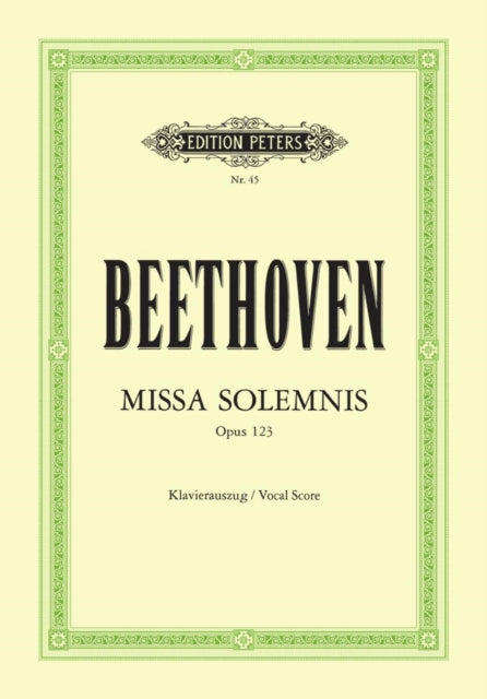 Missa Solemnis in D Op. 123 Vocal Score