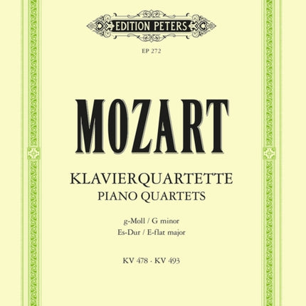 Piano Quartets in G minor K478 E flat K493
