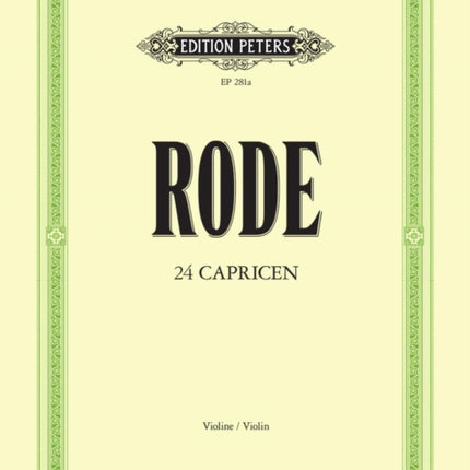 24 Caprices in the Form of Etudes for Violin