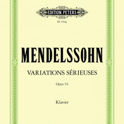 Variations SÃrieuses in D minor Op.54