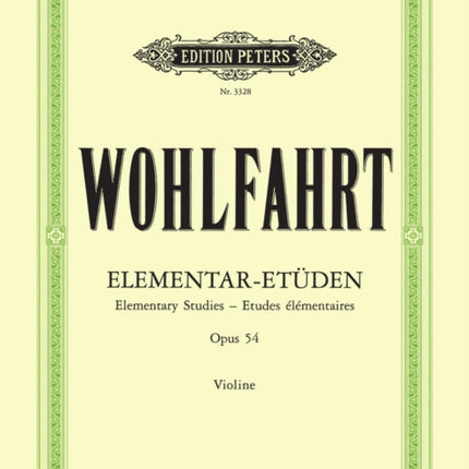 40 Elementary Studies Op. 54 for Violin