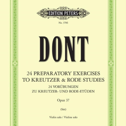 24 preparatory exercises to Kreutzer  Rode Studies Op. 37