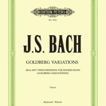 Aria with Diverse Variations BWV 998 Goldberg Variations