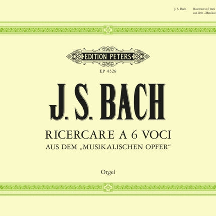 Ricercare a 6 voci from the Musical Offering BWV