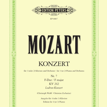 Concerto No. 7 in F for 3 Pianos K242