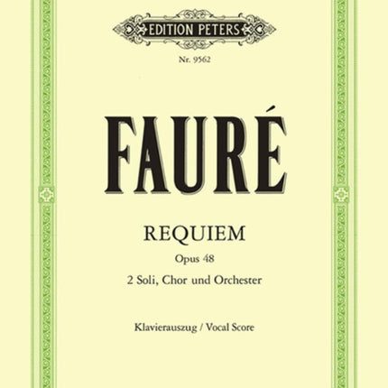 Requiem Op.48 Vocal Score