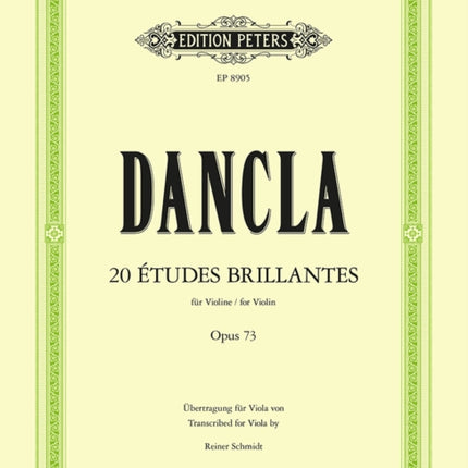 20 Etudes brillantes Viola Op. 73