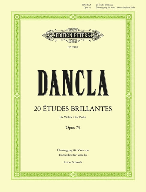 20 Etudes brillantes Viola Op. 73